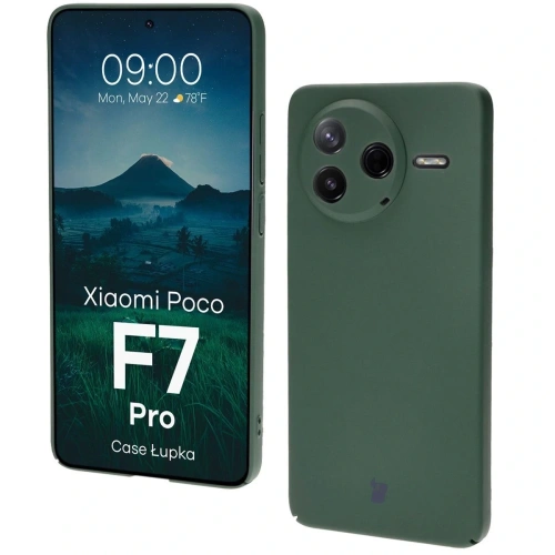 Etui Bizon Case Łupka do Xiaomi Poco F7 Pro zielone