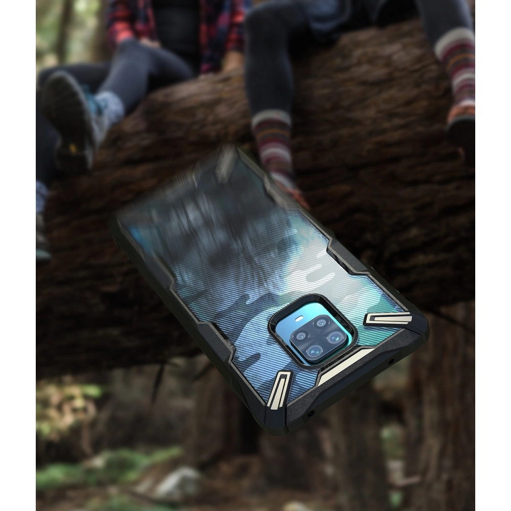 Hurtownia GSM - Etui Ringke Fusion-X Redmi Note 9S/9 Pro/9 Pro Max Camo (Moro) Černé - RGK1191MOB - {ean13} - Hurt