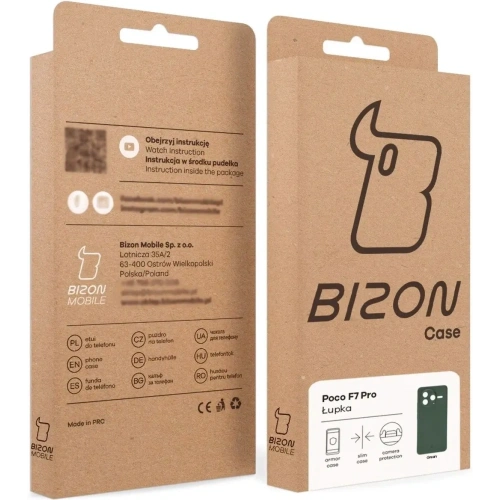 Etui Bizon Case Łupka do Xiaomi Poco F7 Pro zielone