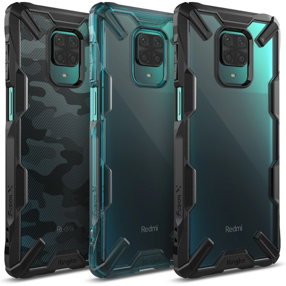 Hurtownia GSM - Etui Ringke Fusion-X Redmi Note 9S/9 Pro/9 Pro Max Camo (Moro) Black - RGK1191MOB - {ean13} - Hurt