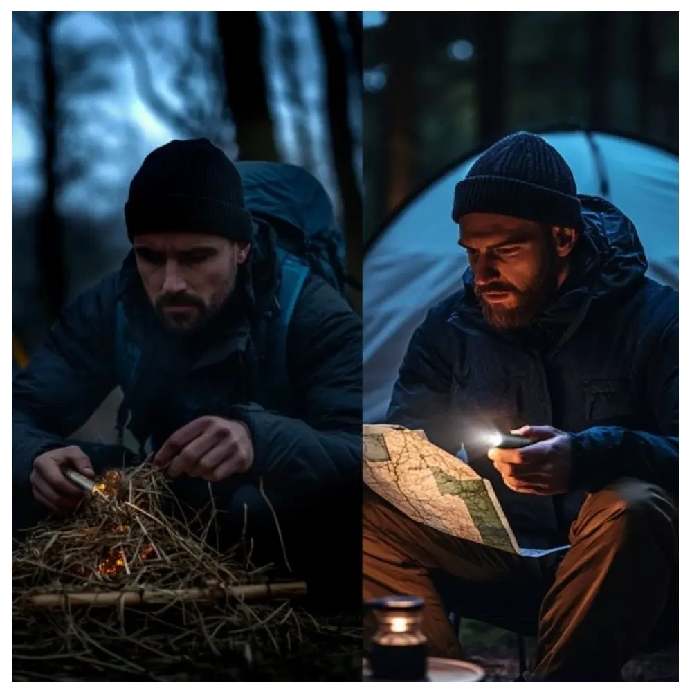4smarts Explorer 4v1 USB-C / USB-A, USB-C zapalovač, svítilna 60W 1m černá
