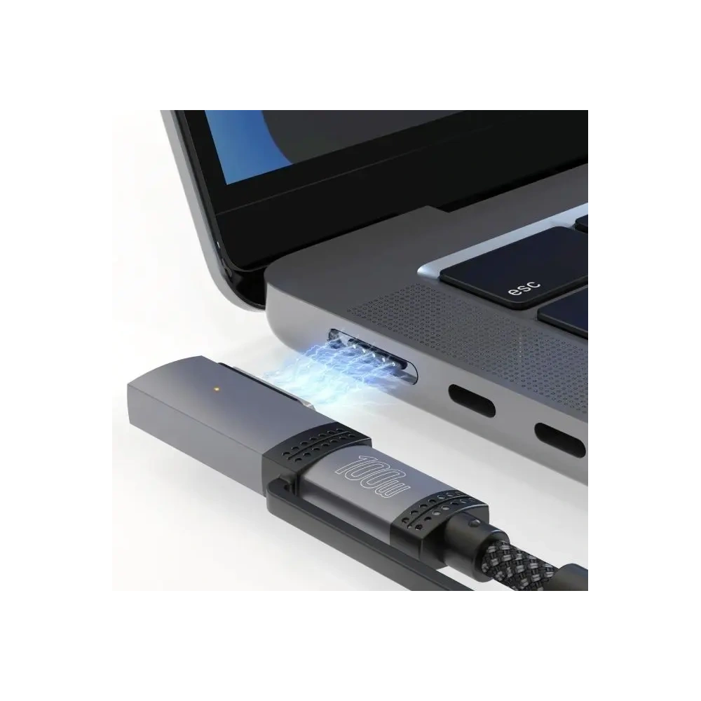 Wholesale 4smarts Explorer ComboCord USB-C / USB-C, MagSafe 100W 2m black - 4SMR74 - {ean13} - Hurt