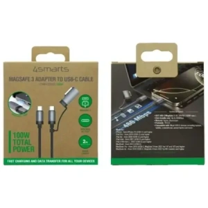 Wholesale 4smarts Explorer ComboCord USB-C / USB-C, MagSafe 100W 2m black - 4SMR74 - {ean13} - Hurt
