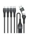 Hurtownia GSM - 4smarts 4in1 USB-C, USB-A / 2xUSB-C, Micro-USB, Lightning 1.2m negru - 4SMR75 - {ean13} - Hurt