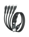 Hurtownia GSM - Kabel USB-C, USB-A / 2xUSB-C, Micro-USB, Lightning 4smarts 4w1 1.2m czarny - 4SMR75 - {ean13} - Hurt