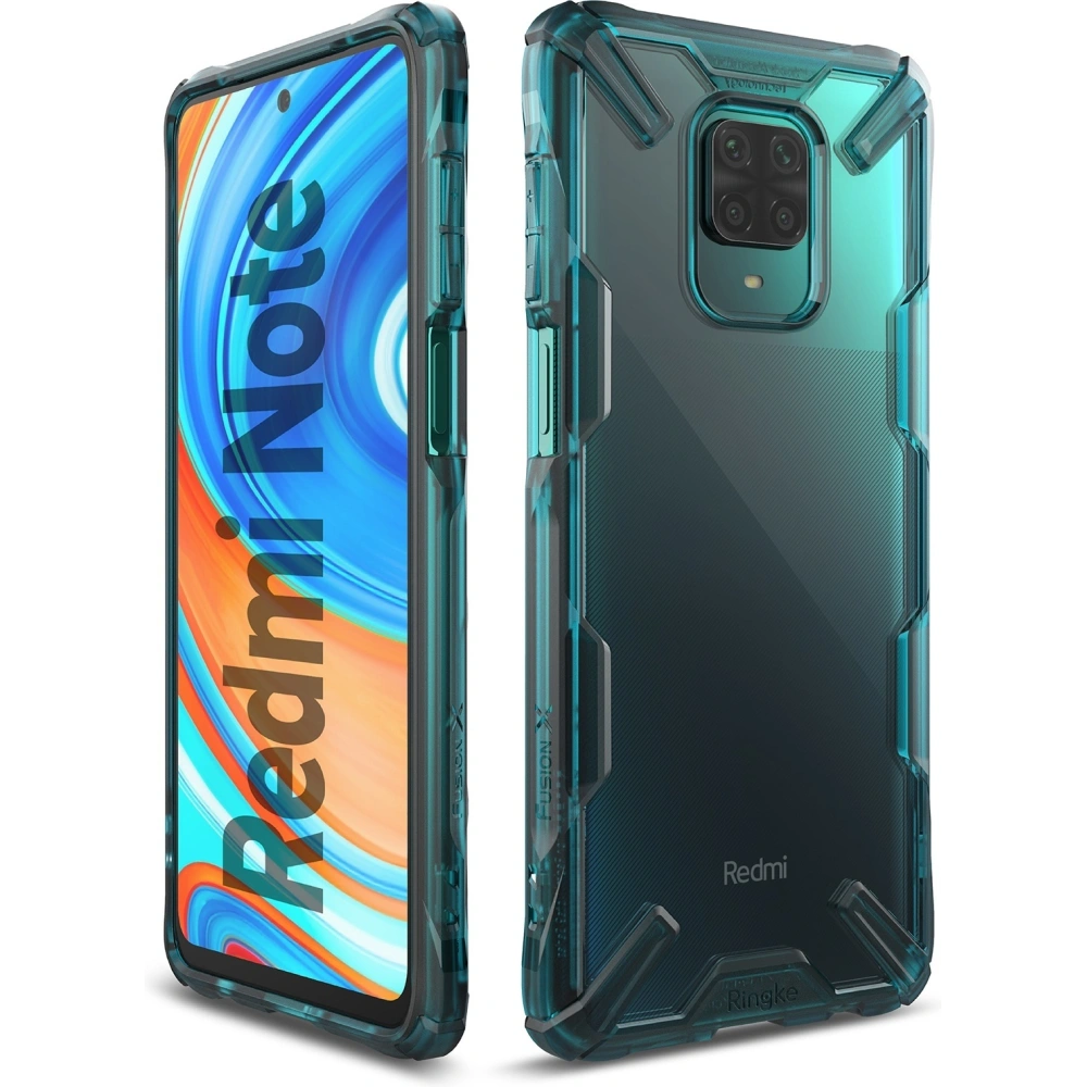 Hurtownia GSM - Etui Ringke Fusion-X Redmi Note 9S/9 Pro/9 Pro Max Tyrkysově zelená - RGK1190GRN - {ean13} - Hurt
