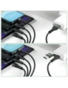 Hurtownia GSM - 4smarts 4in1 USB-C, USB-A / 2xUSB-C, Micro-USB, Lightning 1.2m negru - 4SMR75 - {ean13} - Hurt