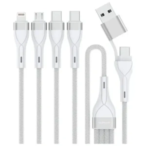 Hurtownia GSM - 4smarts 4in1 USB-C, USB-A / 2xUSB-C, Micro-USB, Lightning 1.2m alb - 4SMR76 - {ean13} - Hurt