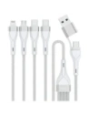 Hurtownia GSM - 4smarts 4in1 USB-C, USB-A / 2xUSB-C, Micro-USB, Lightning 1.2m alb - 4SMR76 - {ean13} - Hurt
