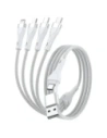 Hurtownia GSM - 4smarts 4in1 USB-C, USB-A / 2xUSB-C, Micro-USB, Lightning 1.2m alb - 4SMR76 - {ean13} - Hurt