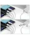 Hurtownia GSM - 4smarts 4v1 USB-C, USB-A / 2xUSB-C, Micro-USB, Lightning 1,2m bílá - 4SMR76 - {ean13} - Hurt
