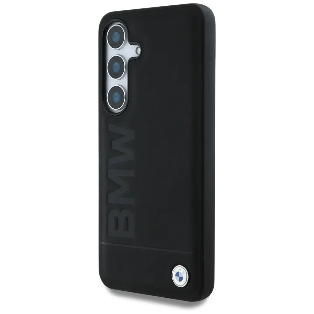 Wholesale BMW Leather Big Wordmark Samsung Galaxy S25 black - BMW818 - {ean13} - Hurt