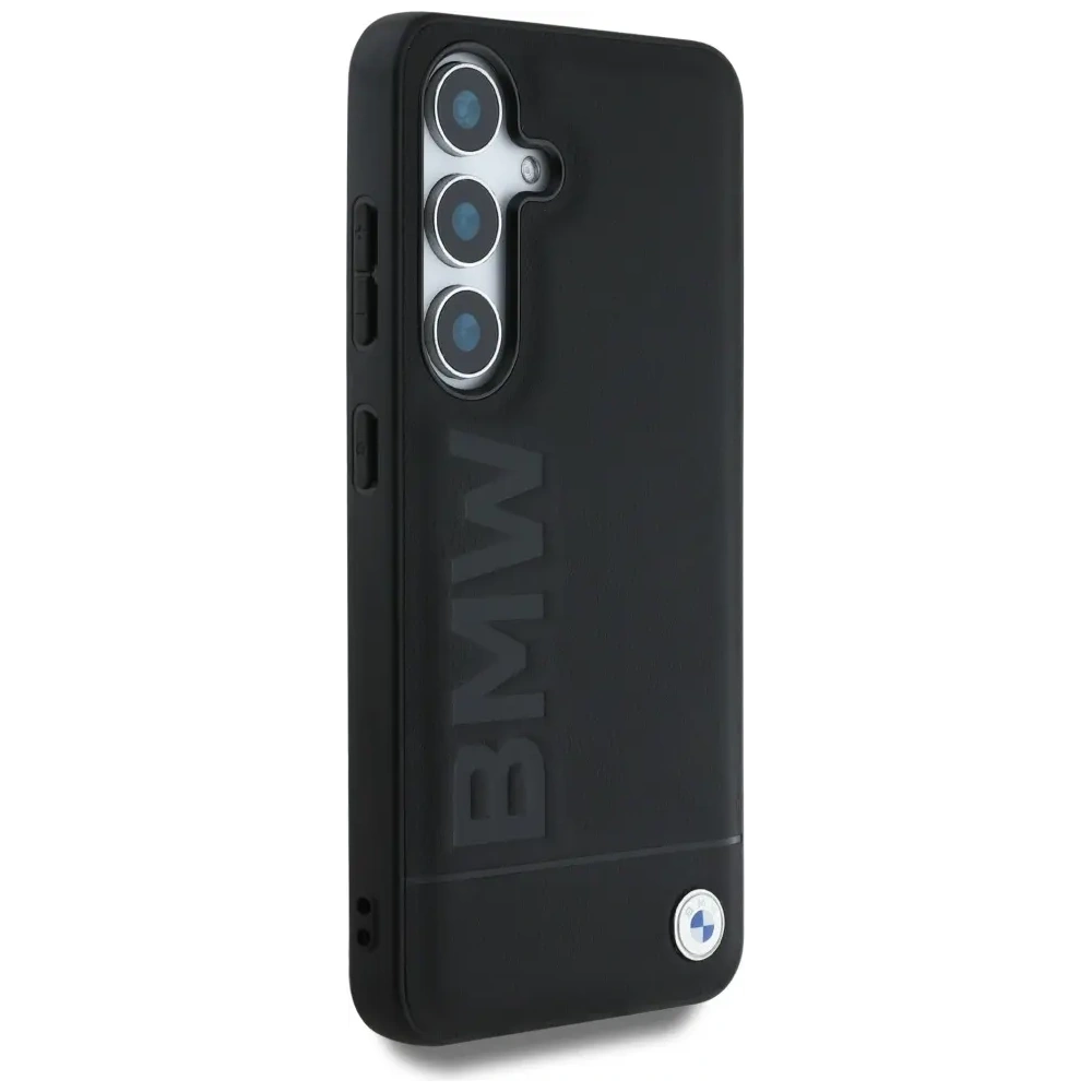 Wholesale BMW Leather Big Wordmark Samsung Galaxy S25 black - BMW818 - {ean13} - Hurt