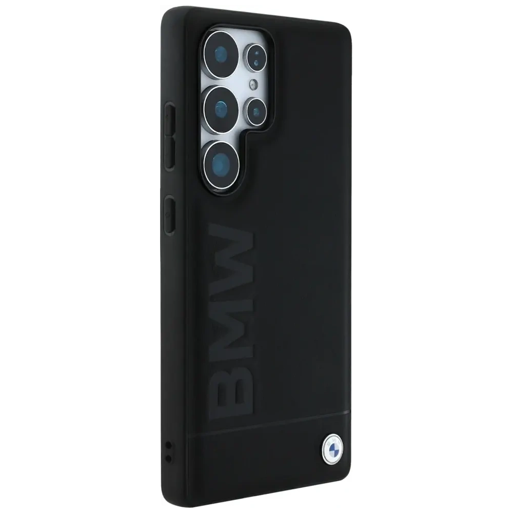 Hurtownia GSM - BMW Bőr Nagy Felirat Samsung Galaxy S25 Ultra fekete - BMW819 - {ean13} - Hurt