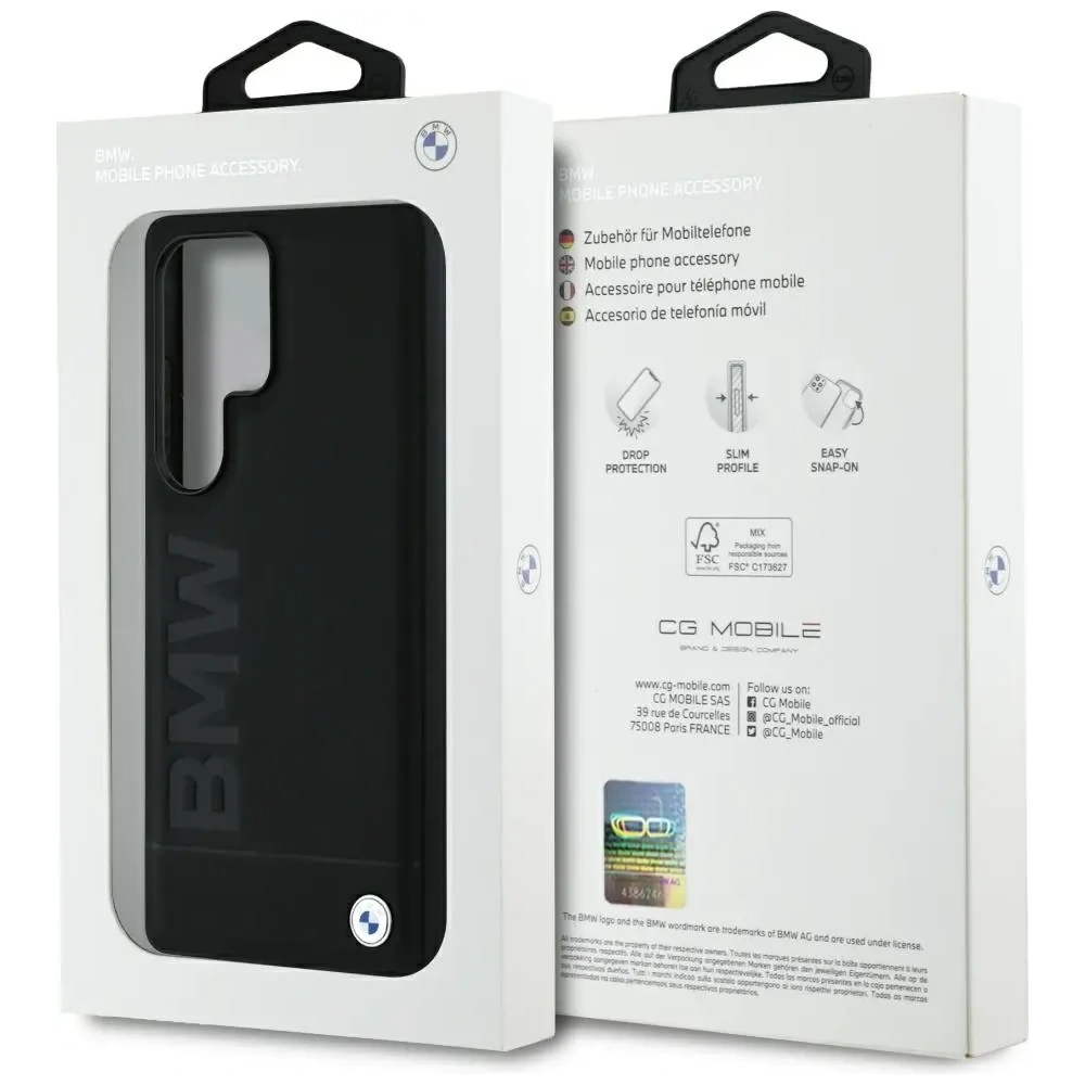 Hurtownia GSM - BMW Piele Mare Logo Samsung Galaxy S25 Ultra negru - BMW819 - {ean13} - Hurt