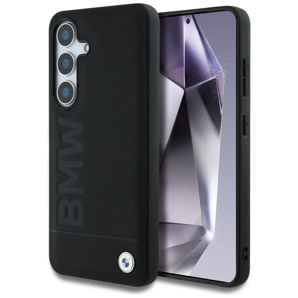 Hurtownia GSM - BMW kožený velký nápis Samsung Galaxy S25+ Plus černý - BMW820 - {ean13} - Hurt