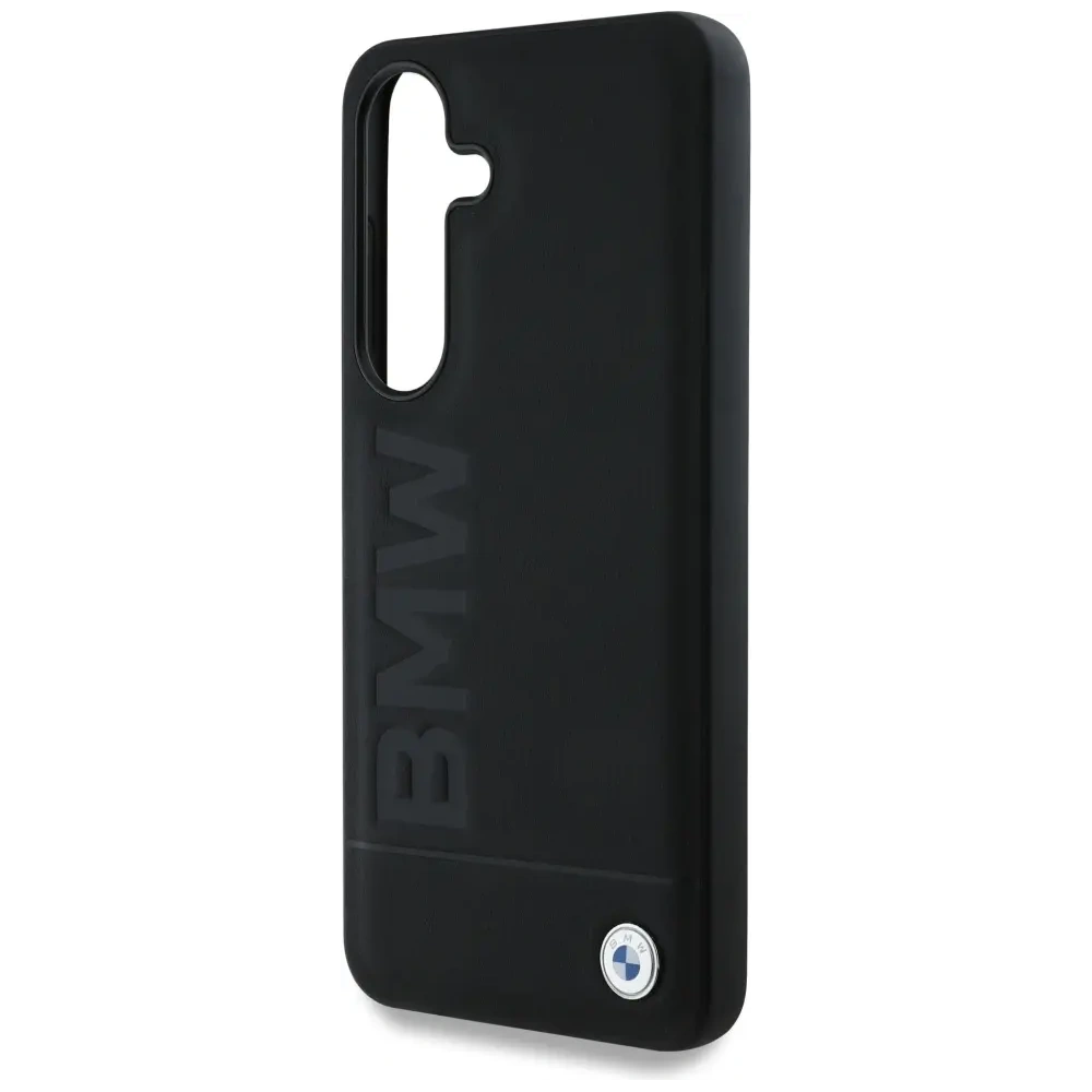 Wholesale BMW Leather Big Wordmark Samsung Galaxy S25+ Plus black - BMW820 - {ean13} - Hurt