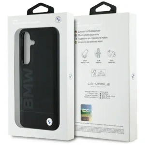Hurtownia GSM - BMW kožený velký nápis Samsung Galaxy S25+ Plus černý - BMW820 - {ean13} - Hurt