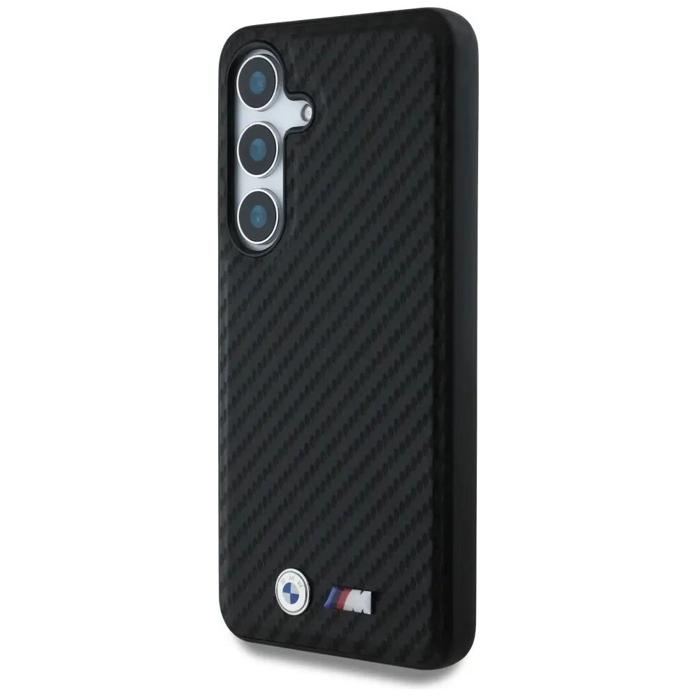 Wholesale BMW Leather Carbon MagSafe Samsung Galaxy S25 black - BMW821 - {ean13} - Hurt