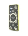 Wholesale Guess 4G Background Gold Electroplated Peony Pattern MagSafe Samsung Galaxy S25 brown - GUE4549 - {ean13} - Hurt