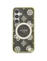 Wholesale Guess 4G Background Gold Electroplated Peony Pattern MagSafe Samsung Galaxy S25 brown - GUE4549 - {ean13} - Hurt