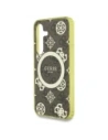 Wholesale Guess 4G Background Gold Electroplated Peony Pattern MagSafe Samsung Galaxy S25 brown - GUE4549 - {ean13} - Hurt