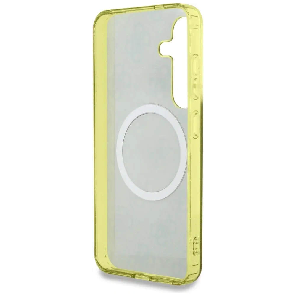 Wholesale Guess 4G Background Gold Electroplated Peony Pattern MagSafe Samsung Galaxy S25 brown - GUE4549 - {ean13} - Hurt