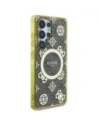 Wholesale Guess 4G Background Gold Electroplated Peony Pattern MagSafe Samsung Galaxy S25 Ultra brown - GUE4550 - {ean13} - Hurt