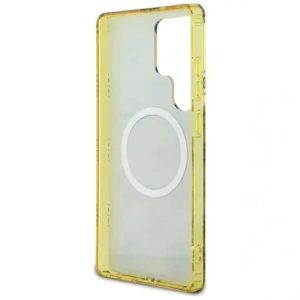 Wholesale Guess 4G Background Gold Electroplated Peony Pattern MagSafe Samsung Galaxy S25 Ultra brown - GUE4550 - {ean13} - Hurt