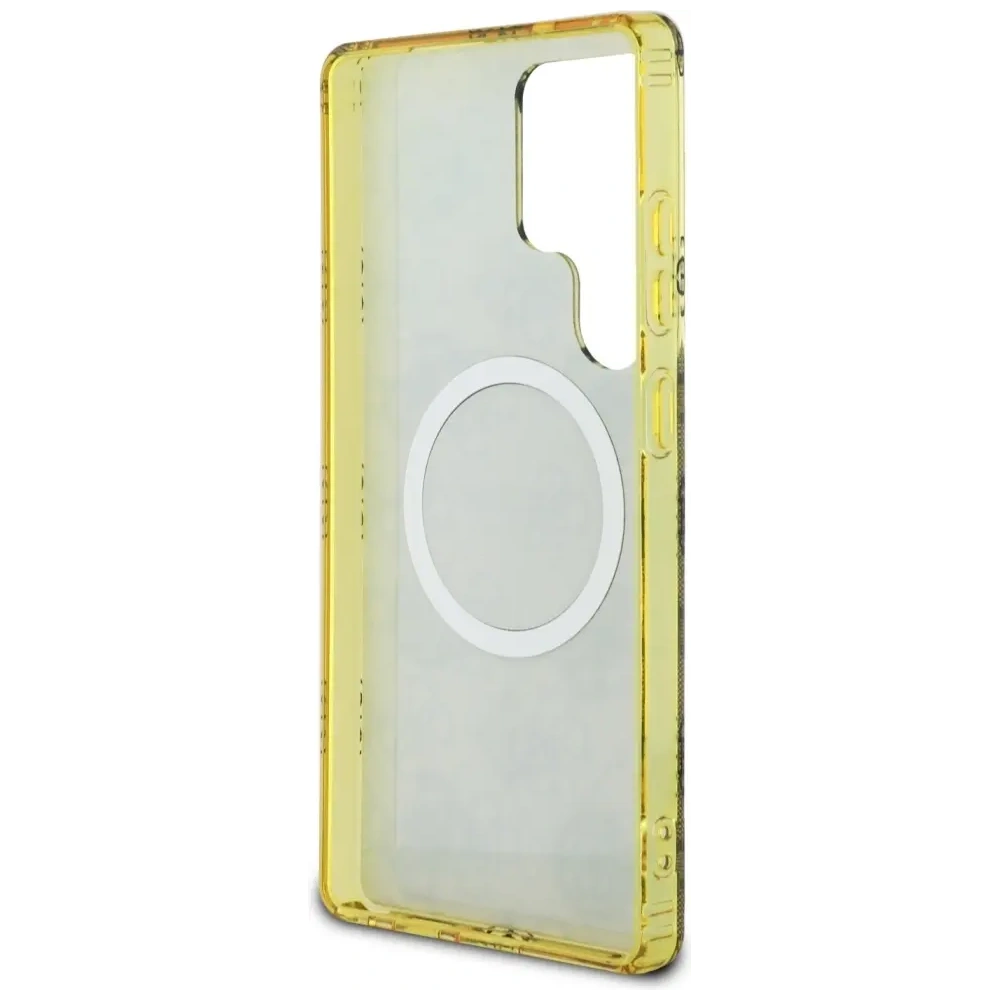 Hurtownia GSM - Etui Guess 4G Background Gold Electroplated Peony Pattern MagSafe do Samsung Galaxy S25 Ultra brązowy - GUE4550 - {ean13} - Hurt