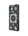 Wholesale Guess 4G Background Gold Electroplated Peony Pattern MagSafe Samsung Galaxy S25 Ultra black - GUE4551 - {ean13} - Hurt