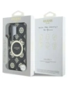 Wholesale Guess 4G Background Gold Electroplated Peony Pattern MagSafe Samsung Galaxy S25 Ultra black - GUE4551 - {ean13} - Hurt