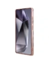 Wholesale Guess 4G Background Gold Electroplated Peony Pattern MagSafe Samsung Galaxy S25 Ultra pink - GUE4552 - {ean13} - Hurt
