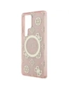 Hurtownia GSM - Etui Guess 4G Background Gold Electroplated Peony Pattern MagSafe do Samsung Galaxy S25 Ultra różowy - GUE4552 - {ean13} - Hurt