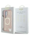 Wholesale Guess 4G Background Gold Electroplated Peony Pattern MagSafe Samsung Galaxy S25 Ultra pink - GUE4552 - {ean13} - Hurt