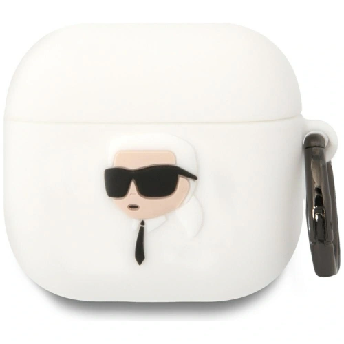 Etui Karl Lagerfeld 3D Silicone NFT do Apple AirPods 4 biały