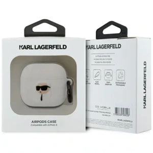 Wholesale Karl Lagerfeld 3D Silicone NFT Apple AirPods 4 white - KLD22036 - {ean13} - Hurt