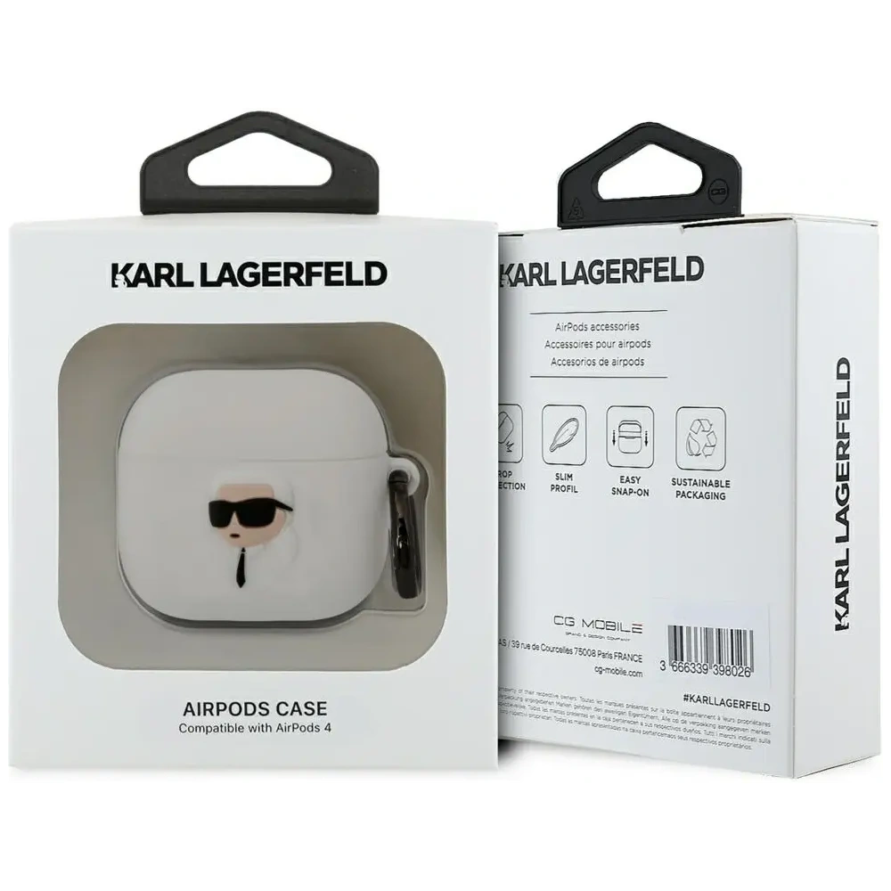 Hurtownia GSM - Karl Lagerfeld 3D Silikon NFT Apple AirPods 4 weiß - KLD22036 - {ean13} - Hurt