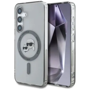 Wholesale Karl Lagerfeld Button Karl & Choupette Heads Printed Logo MagSafe Samsung Galaxy S25 black - KLD22037 - {ean13} - Hurt