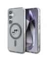 Karl Lagerfeld Knopf Karl & Choupette Köpfe Bedrucktes Logo MagSafe Samsung Galaxy S25 schwarz