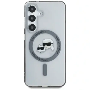 Wholesale Karl Lagerfeld Button Karl & Choupette Heads Printed Logo MagSafe Samsung Galaxy S25 black - KLD22037 - {ean13} - Hurt