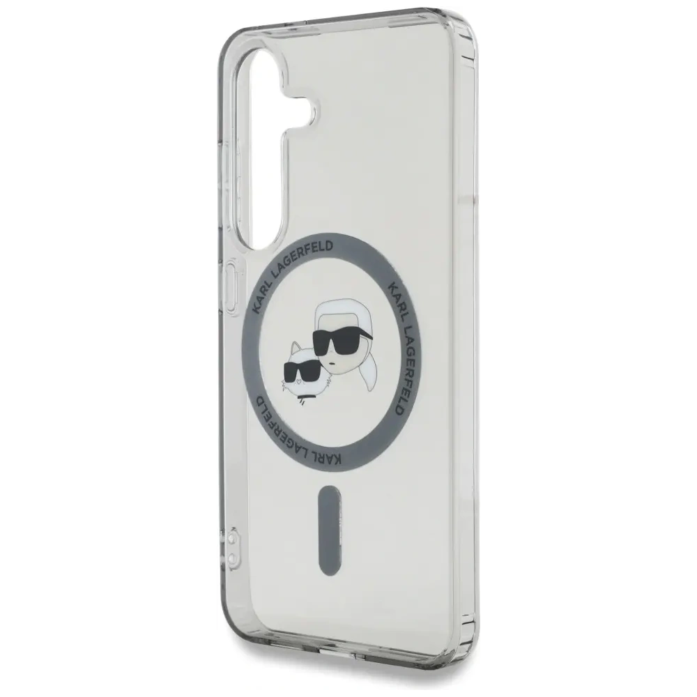 Wholesale Karl Lagerfeld Button Karl & Choupette Heads Printed Logo MagSafe Samsung Galaxy S25 black - KLD22037 - {ean13} - Hurt
