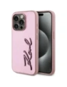 Hurtownia GSM - Karl Lagerfeld Ráncos Fém Aláírás Apple iPhone 15 Pro Max rózsaszín - KLD22038 - {ean13} - Hurt