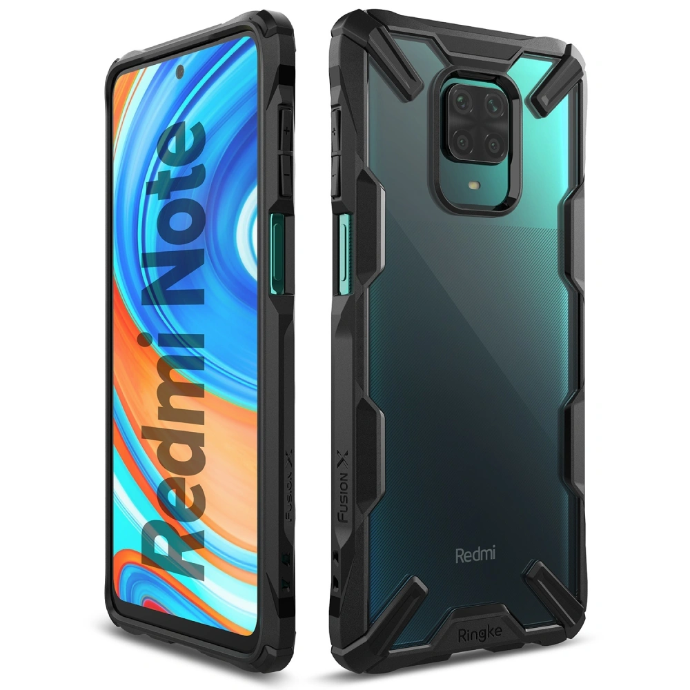 Hurtownia GSM - Etui Ringke Fusion-X Redmi Note 9S/9 Pro/9 Pro Max černé - RGK1189BLK - {ean13} - Hurt