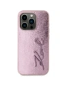 Wholesale Karl Lagerfeld Wrinkled Metal Signature Apple iPhone 15 Pro Max pink - KLD22038 - {ean13} - Hurt