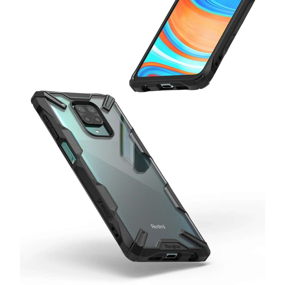 Hurtownia GSM - Etui Ringke Fusion-X Redmi Note 9S/9 Pro/9 Pro Max černé - RGK1189BLK - {ean13} - Hurt