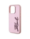 Wholesale Karl Lagerfeld Wrinkled Metal Signature Apple iPhone 15 Pro pink - KLD22040 - {ean13} - Hurt