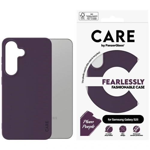 Etui CARE by PanzerGlass Fashion do Samsung Galaxy S25 fioletowy
