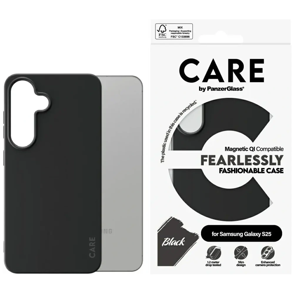 Hurtownia GSM - CARE von PanzerGlass Fashion QI Samsung Galaxy S25 schwarz - PZG860 - {ean13} - Hurt