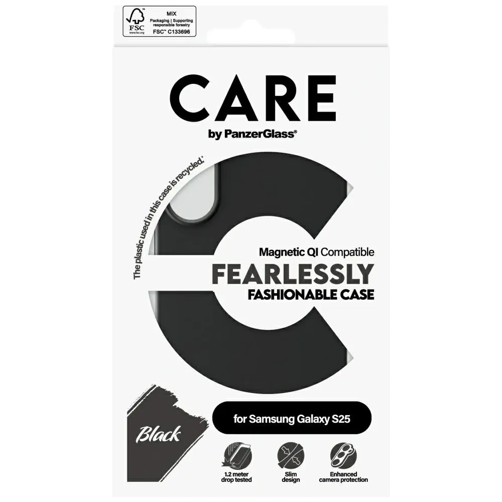 Hurtownia GSM - CARE von PanzerGlass Fashion QI Samsung Galaxy S25 schwarz - PZG860 - {ean13} - Hurt